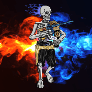 Adrenaline Skully NFT - Firestorm in Champion with Card - Adrenaline