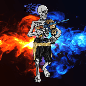 Adrenaline Skully NFT - Firestorm in Champion with Ring - Adrenaline