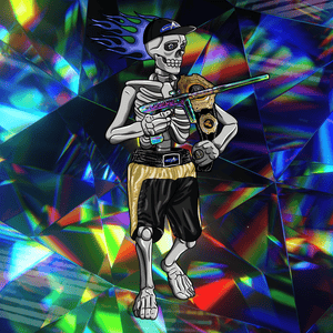 Adrenaline Skully NFT - Prism in Champion with Hat and Ring - Adrenaline